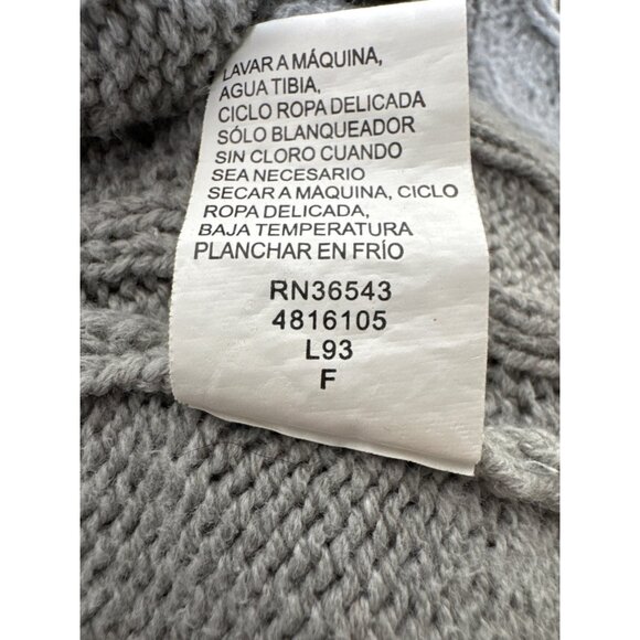 Izod Womens Cardigan Cable Knit Gray Sweater With Button Collar XXL - Picture 16 of 16